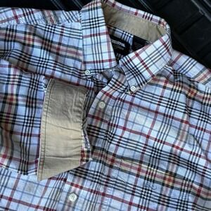 Resistol Rodeo Gear Mens Plaid Button Down Long Sleeve Shirt Red/Blk/Yellow SZ L